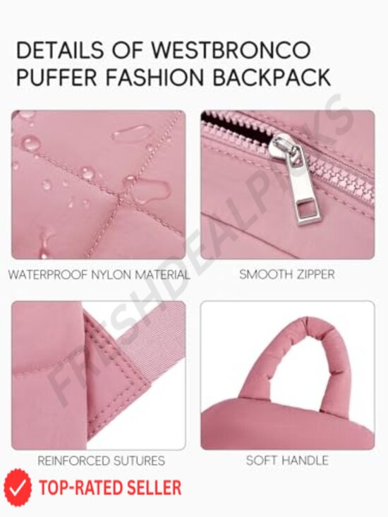 Mini Backpack for Women Lightweight Nylon Small Puffer Backpack Fashion Travel